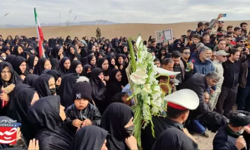 تشییع پیکر مطهر شهید مدافع امنیت در بجستان