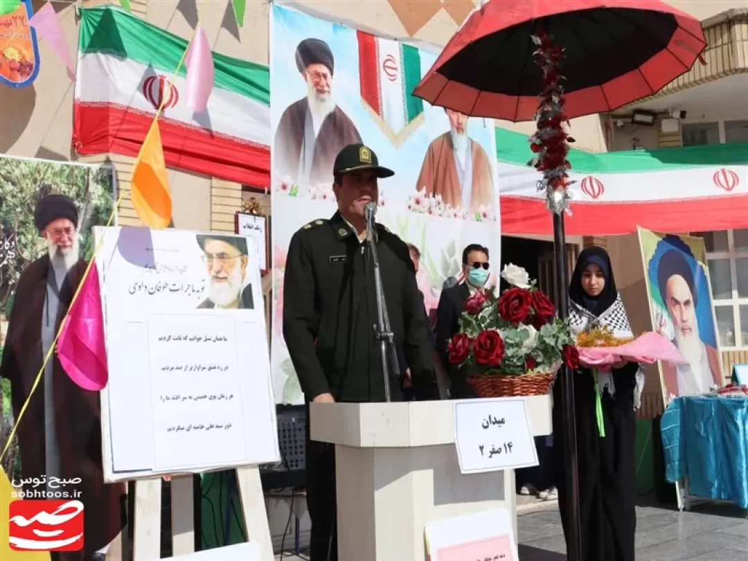 زنگ گلبانگ انقلاب در مدارس رشتخوار نواخته شد