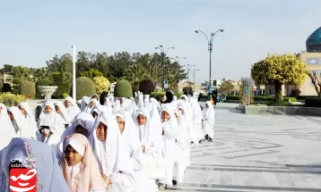 برگزاری جشن ۱۲۰۰ دانش‌آموز روزه اولی‌های دختر کاشمری