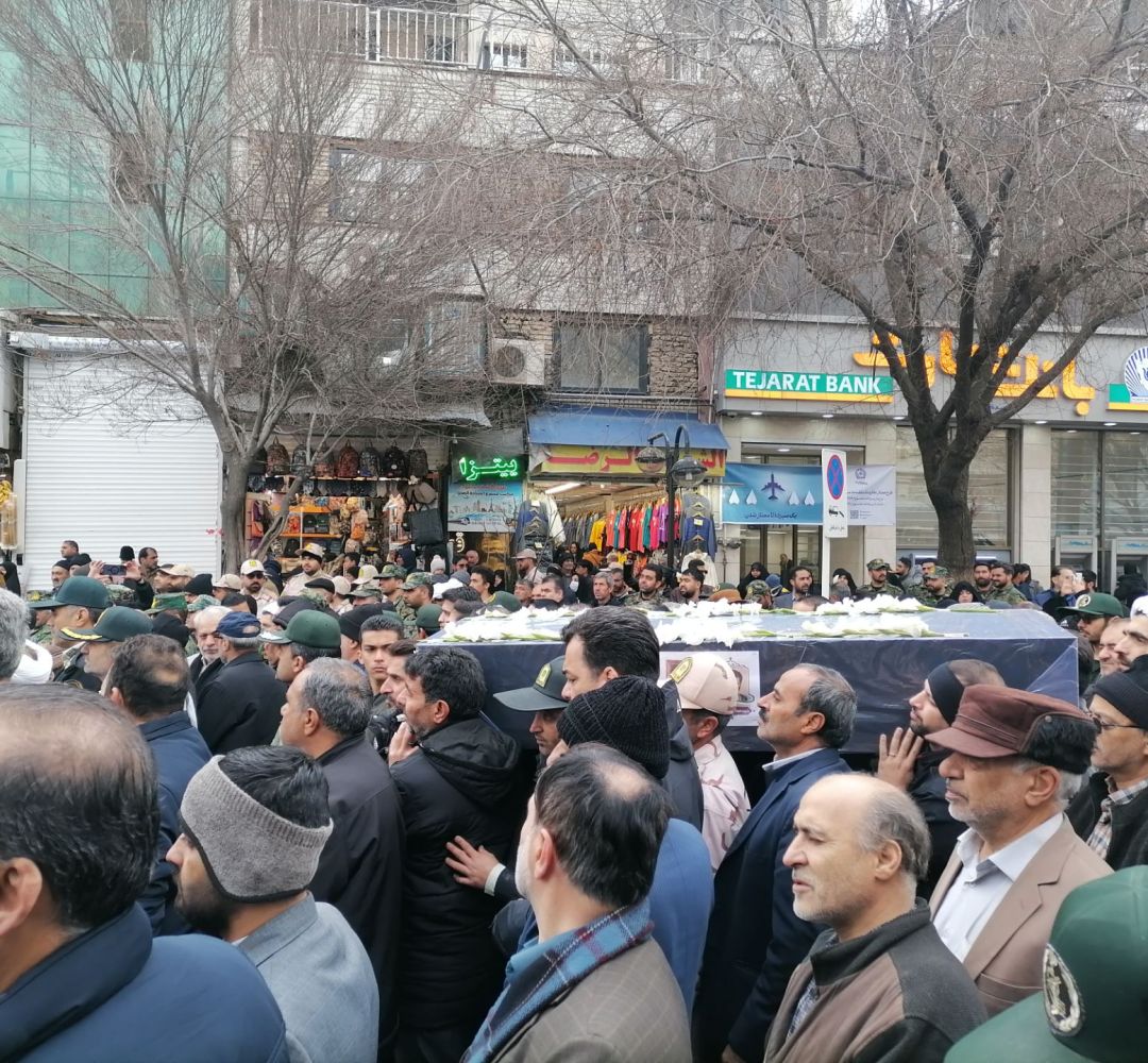 مراسم تشییع پیکر همسر شهید برونسی