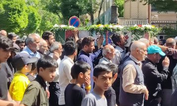 تشییع پیکر مطهر شهید مرشدلو در نیشابور