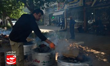 پخت 72 دیگ غذای نذری در قوچان