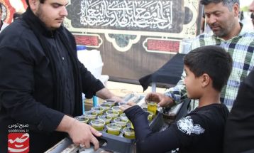 مراسم آئینی جاماندگان اربعین حسینی در کاشمر
