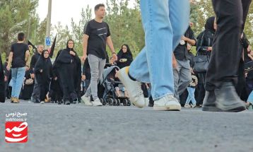 مراسم آئینی جاماندگان اربعین حسینی در کاشمر