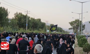 مراسم آئینی جاماندگان اربعین حسینی در کاشمر