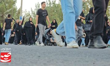 مراسم آئینی جاماندگان اربعین حسینی در کاشمر