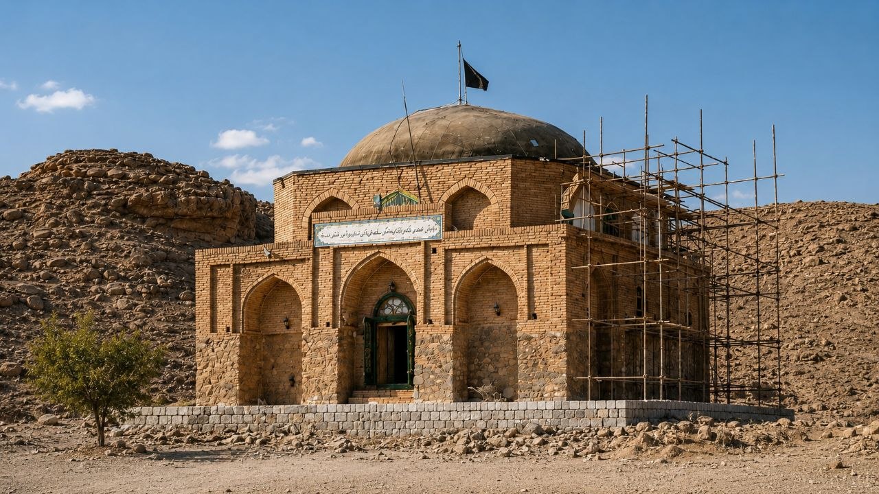 آعاز مرمت مزار تاریخی سلطان سلیمان زاوه