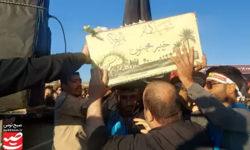 وداع مردم شهیدپرور نیشابور با شهید گمنام