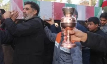 تشییع باشکوه پیکر مطهر شهید گمنام در رشتخوار