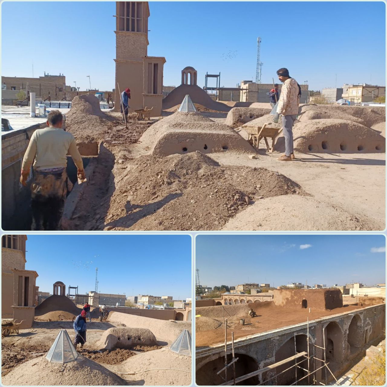 آغاز مرمت و بام‌سازی خانه تاریخی قرایی در رشتخوار