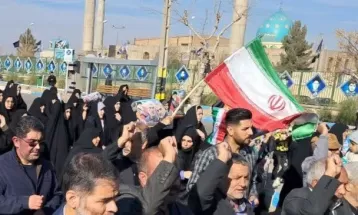 راهپیمایی مردم تربت‌جام در محکومیت حادثه تروریستی کرمان