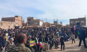 حضور پرشور اهالی روستاهای رشتخوار در راهپیمایی 22 بهمن