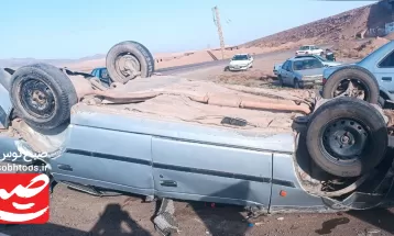 واژگونی پژو در خواف ۵ مصدوم به‌جا گذاشت