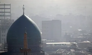 چنبره آلودگی بر هوای کلان‌شهر مشهد