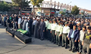 دومین تشییع جانباختگان قوچانی معدن طبس برگزار شد