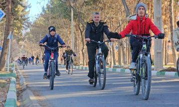 همایش دوچرخه‌سواری در خلیل‌آباد برگزار شد