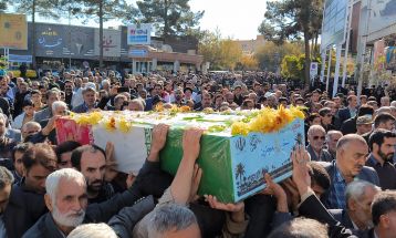 تشییع شهید گمنام و تجدید میثاق مردم گناباد