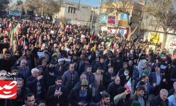 حضور پرشکوه مردم نیشابور در راهپیمایی بصیرت