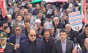 خشم مردم بخش شهرآباد در راهپیمایی قدس