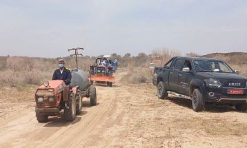تداوم عملیات مبارزه با ملخ کوهاندار در گناباد