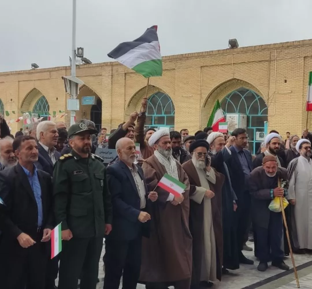 تجمع مردم نیشابور در حمایت از سپاه پاسداران
