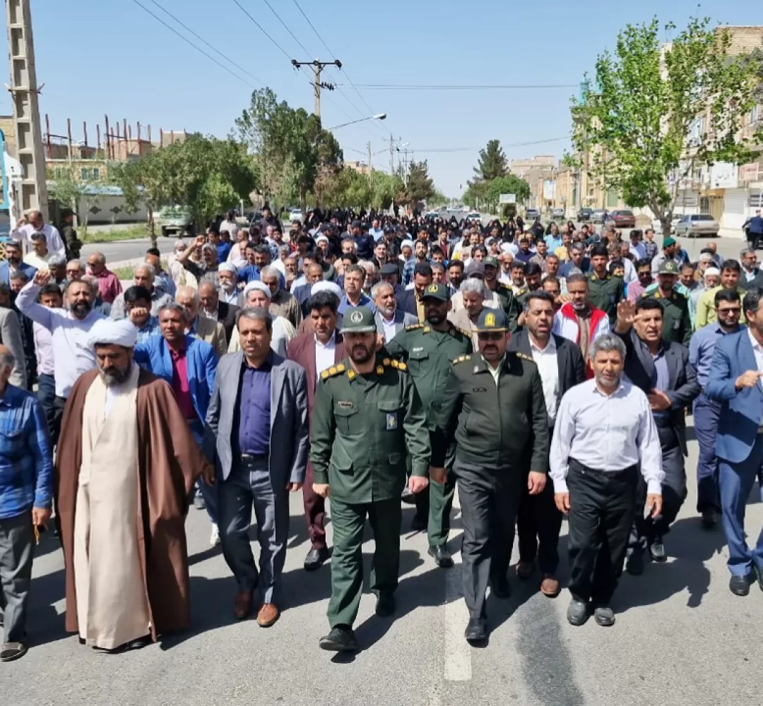 راهپیمایی حمایت از حماسه «وعده صادق» در سرخس