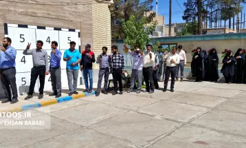 مردم سرخس باشکوه پای صندوق‌های رأی آمدند