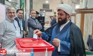 مردم سرخس باشکوه پای صندوق‌های رأی آمدند