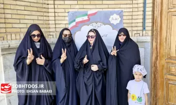 مردم سرخس باشکوه پای صندوق‌های رأی آمدند