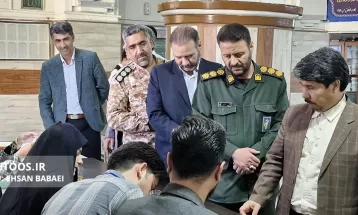 مردم سرخس باشکوه پای صندوق‌های رأی آمدند