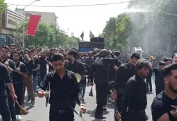 حضور عزاداران حسینی در خیابانهای تربتحیدریه