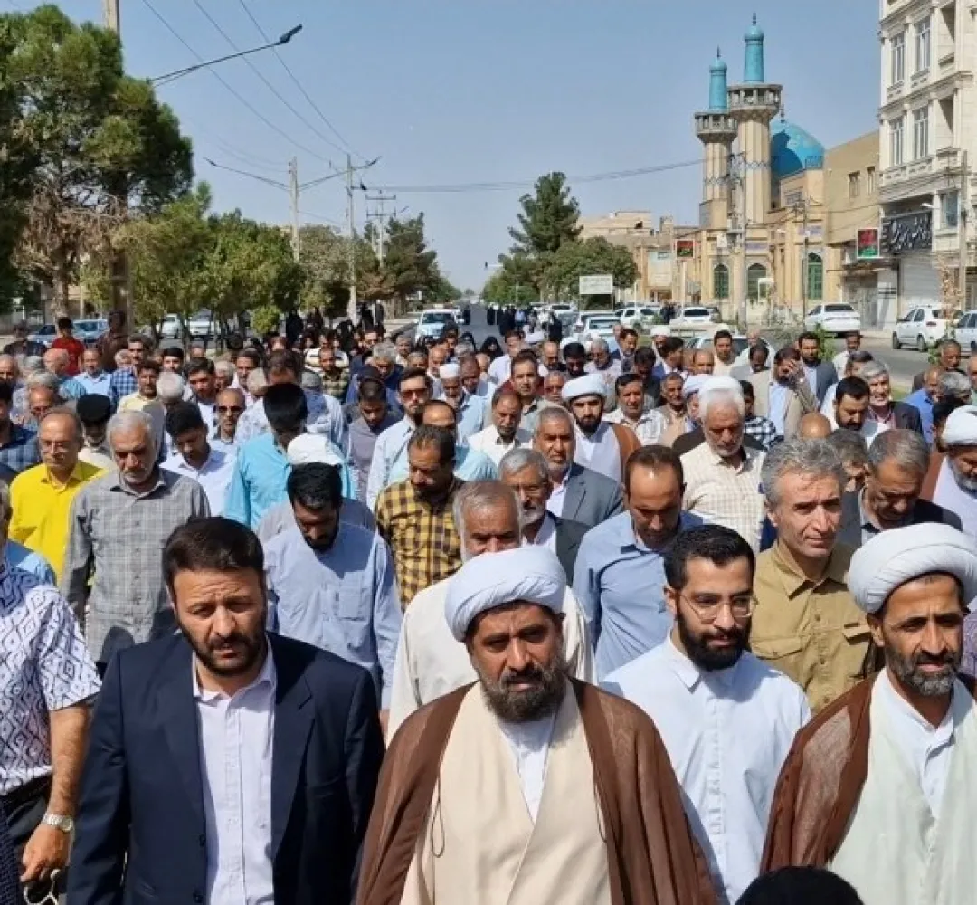 راهپیمایی حمایت از جبهه مقاومت در سرخس