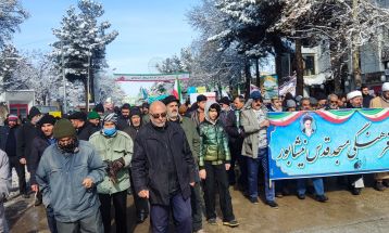 راهپیمایی مردم همیشه در صحنه نیشابور در ۲۲بهمن