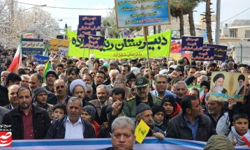 همبستگی مردم خلیل‌آباد در جشن انقلاب