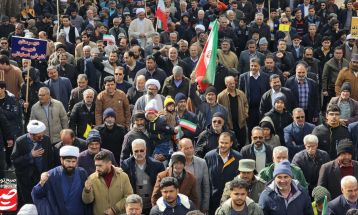 همبستگی مردم خلیل‌آباد در جشن انقلاب