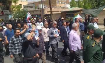 مراسم تشییع پیکر شهید مهدی حجت‌پناه در سبزوار