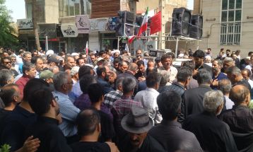 مراسم تشییع پیکر شهید مهدی حجت‌پناه در سبزوار