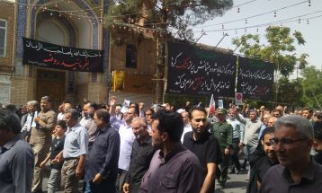 مراسم تشییع پیکر شهید مهدی حجت‌پناه در سبزوار