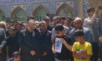 مراسم تشییع پیکر شهید مهدی حجت‌پناه در سبزوار