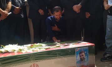 مراسم تشییع پیکر شهید مهدی حجت‌پناه در سبزوار