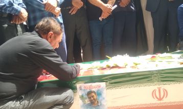 مراسم تشییع پیکر شهید مهدی حجت‌پناه در سبزوار
