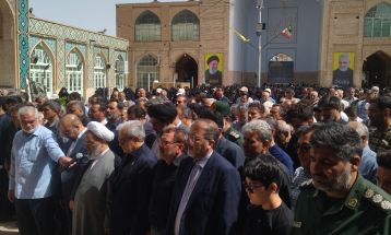 مراسم تشییع پیکر شهید مهدی حجت‌پناه در سبزوار