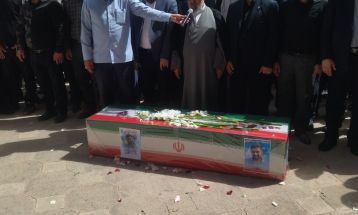 مراسم تشییع پیکر شهید مهدی حجت‌پناه در سبزوار