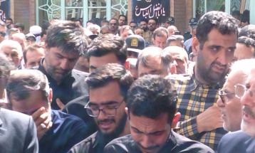 مراسم تشییع پیکر شهید مهدی حجت‌پناه در سبزوار