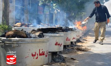 پخت 72 دیگ غذای نذری در قوچان